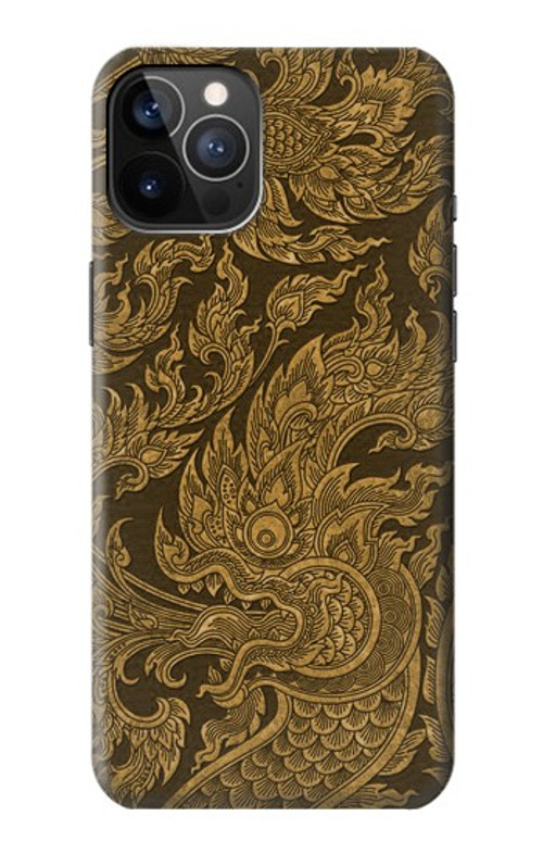 S3382 Thai Art Naga Case Cover Custodia per iPhone 12, iPhone 12 Pro