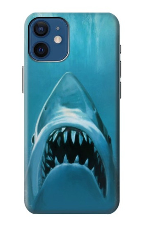 S0830 White Shark Case Cover Custodia per iPhone 12 mini