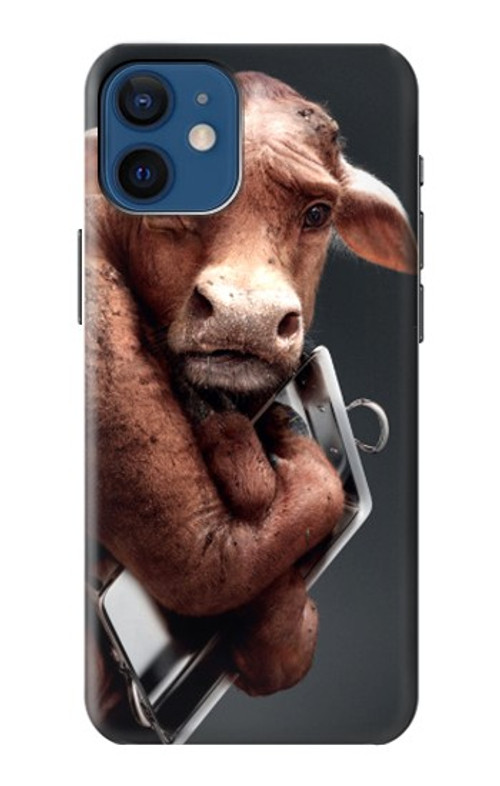 S1271 Crazy Cow Case Cover Custodia per iPhone 12 mini