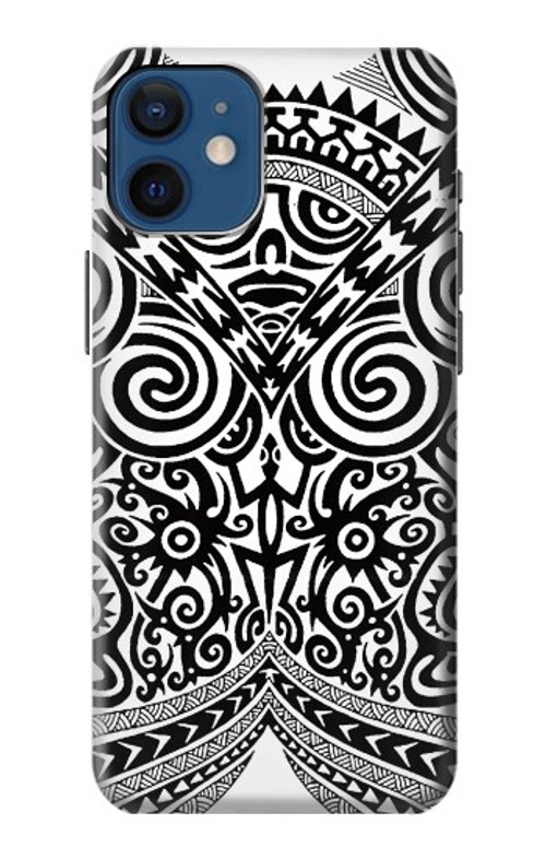 S1655 Maori Tattoo Case Cover Custodia per iPhone 12 mini