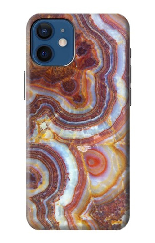 S3034 Colored Marble Texture Printed Case Cover Custodia per iPhone 12 mini