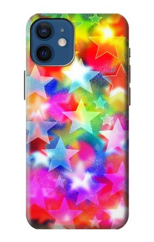 S3292 Colourful Disco Star Case Cover Custodia per iPhone 12 mini