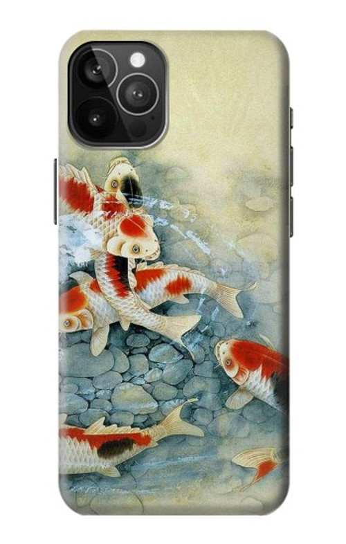 S1654 Koi Carp Fish Art Painting Case Cover Custodia per iPhone 12 Pro Max