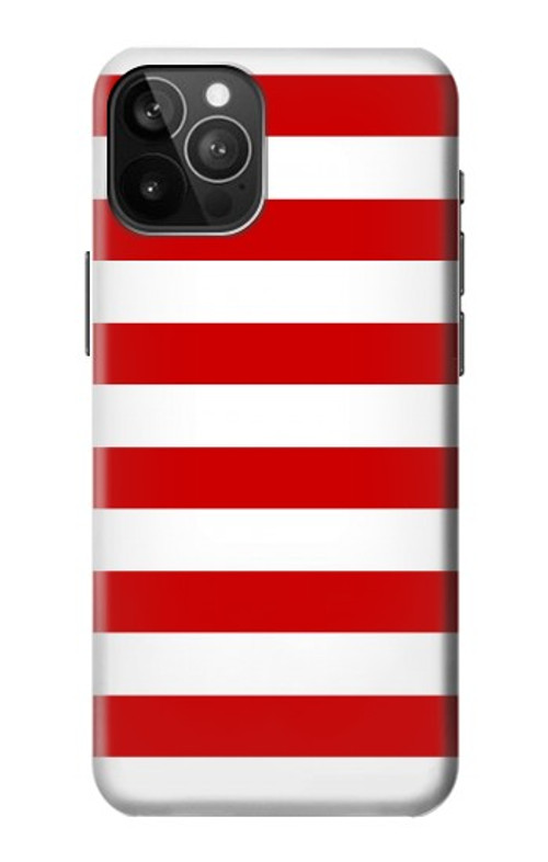 S2364 Red and White Striped Case Cover Custodia per iPhone 12 Pro Max