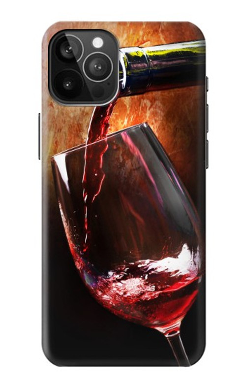 S2396 Red Wine Bottle And Glass Case Cover Custodia per iPhone 12 Pro Max