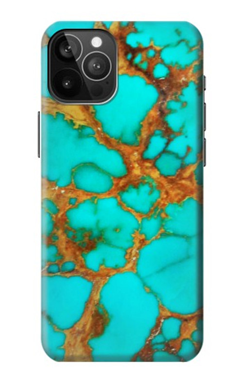 S2688 Aqua Copper Turquoise Gemstone Graphic Case Cover Custodia per iPhone 12 Pro Max