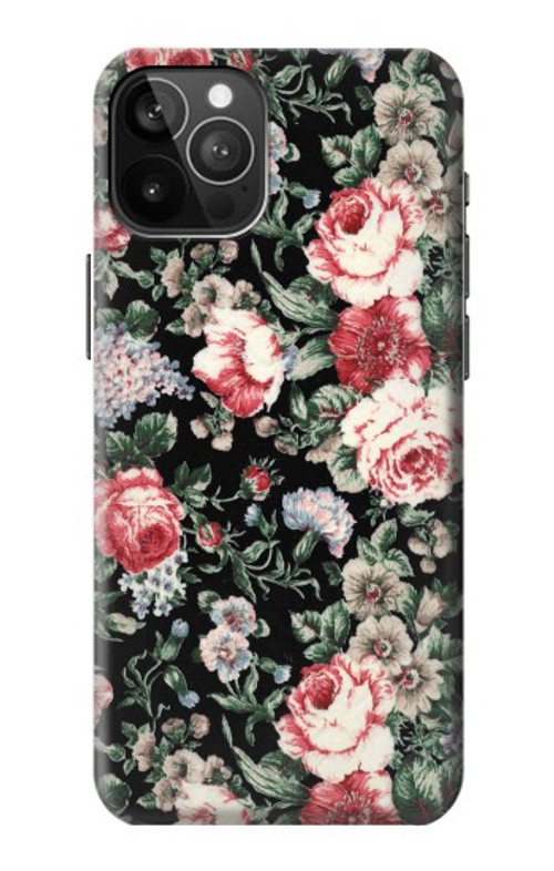 S2727 Vintage Rose Pattern Case Cover Custodia per iPhone 12 Pro Max
