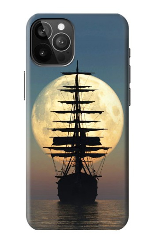 S2897 Pirate Ship Moon Night Case Cover Custodia per iPhone 12 Pro Max