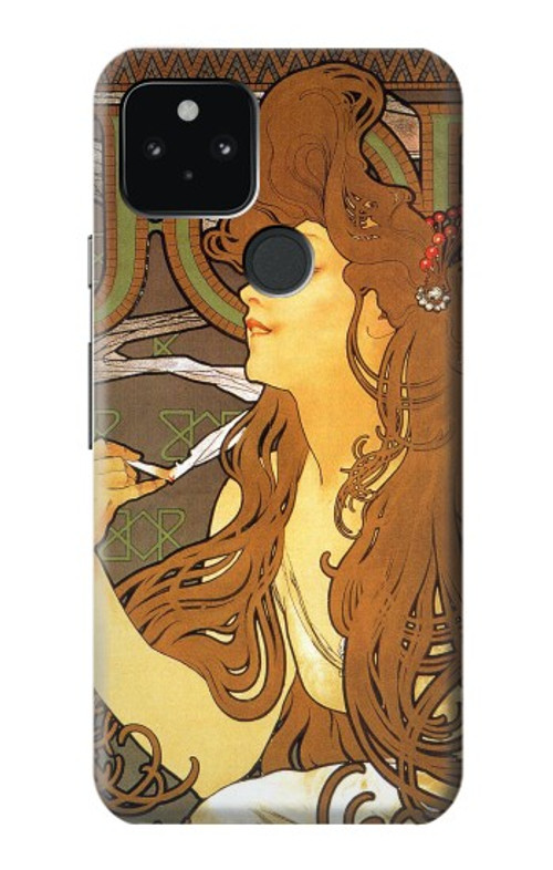 S0969 Alphonse Mucha Job Case Cover Custodia per Google Pixel 5