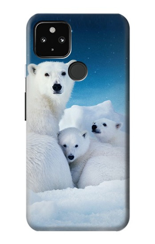S0285 Polar Bear Family Arctic Case Cover Custodia per Google Pixel 4a 5G