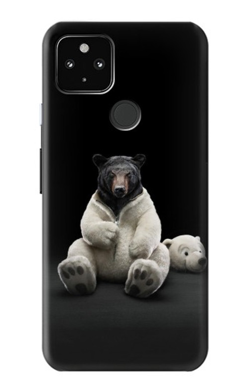 S0878 Black Bear Case Cover Custodia per Google Pixel 4a 5G