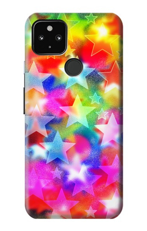 S3292 Colourful Disco Star Case Cover Custodia per Google Pixel 4a 5G