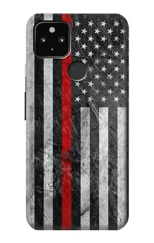 S3687 Firefighter Thin Red Line American Flag Case Cover Custodia per Google Pixel 4a 5G