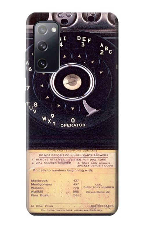S0086 Payphone Vintage Case Cover Custodia per Samsung Galaxy S20 FE