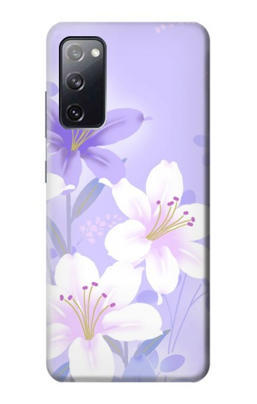 S2361 Purple White Flowers Case Cover Custodia per Samsung Galaxy S20 FE