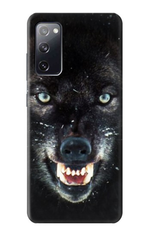 S2823 Black Wolf Blue Eyes Face Case Cover Custodia per Samsung Galaxy S20 FE