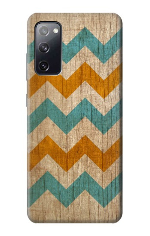 S3033 Vintage Wood Chevron Graphic Printed Case Cover Custodia per Samsung Galaxy S20 FE