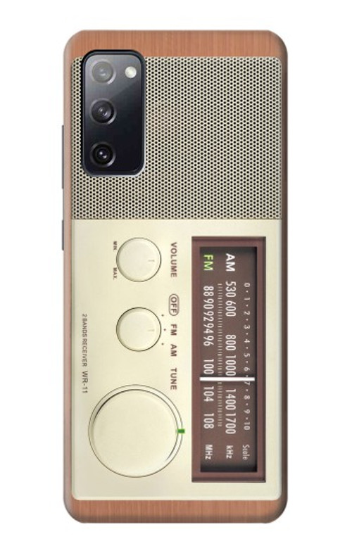 S3165 FM AM Wooden Receiver Graphic Case Cover Custodia per Samsung Galaxy S20 FE S3165 FM AM Wooden Receiver Graphic Case Cover Custodia per Samsung Galaxy S20 FE