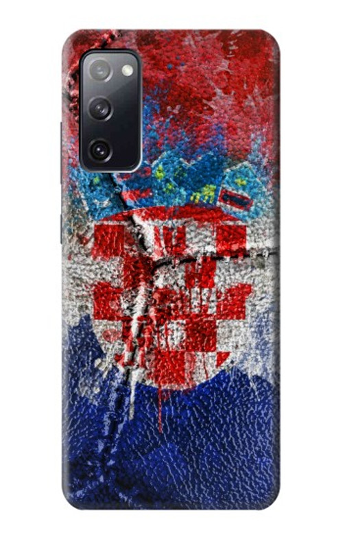 S3313 Croatia Flag Vintage Football Graphic Case Cover Custodia per Samsung Galaxy S20 FE