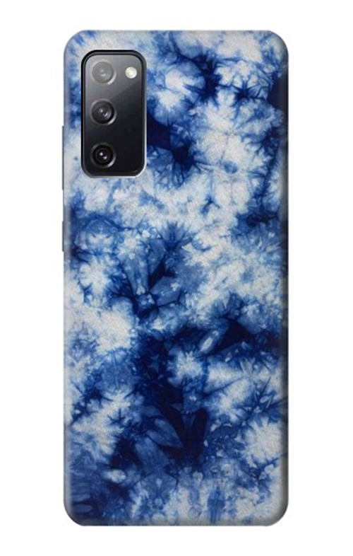 S3439 Fabric Indigo Tie Dye Case Cover Custodia per Samsung Galaxy S20 FE