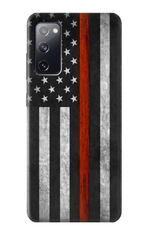 S3472 Firefighter Thin Red Line Flag Case Cover Custodia per Samsung Galaxy S20 FE