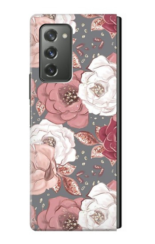 S3716 Rose Floral Pattern Case Cover Custodia per Samsung Galaxy Z Fold2 5G