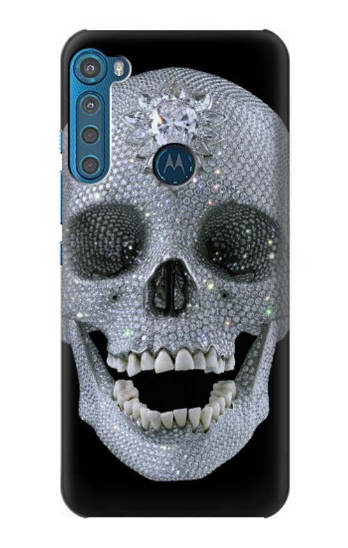 S1286 Diamond Skull Case Cover Custodia per Motorola One Fusion+