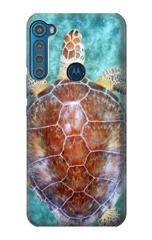 S1424 Sea Turtle Case Cover Custodia per Motorola One Fusion+