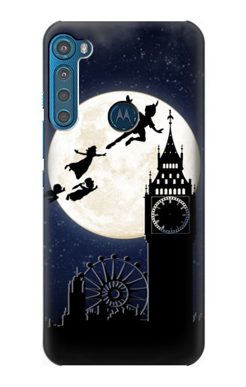 S3249 Peter Pan Fly Full Moon Night Case Cover Custodia per Motorola One Fusion+