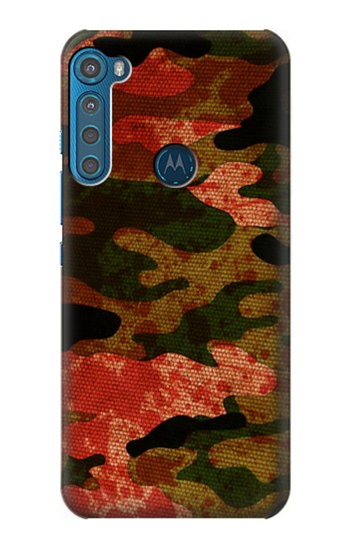 S3393 Camouflage Blood Splatter Case Cover Custodia per Motorola One Fusion+