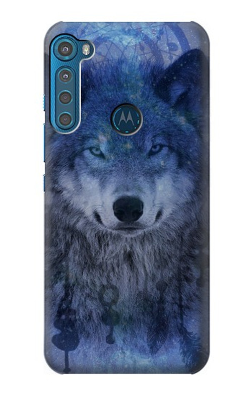 S3410 Wolf Dream Catcher Case Cover Custodia per Motorola One Fusion+