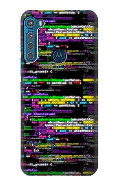 S3420 Coding Programmer Case Cover Custodia per Motorola One Fusion+