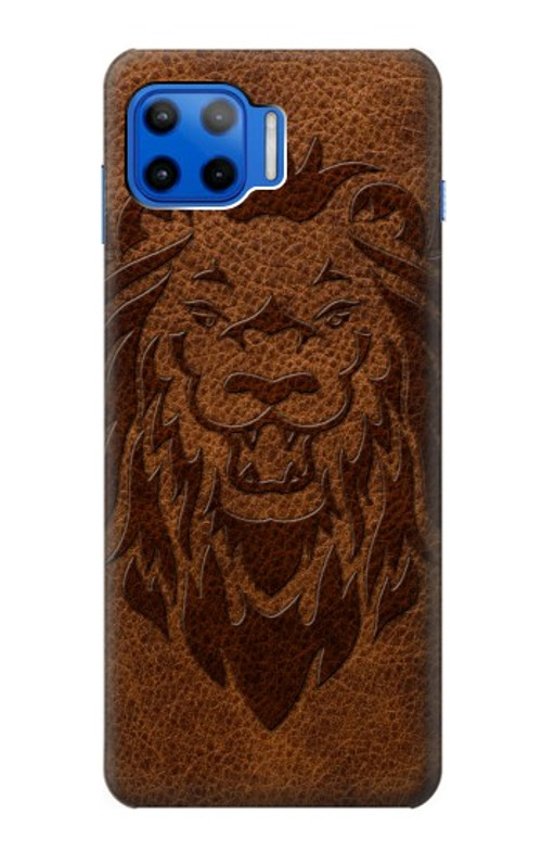 S2529 Leo Zodiac Tattoo Brown Graphic Print Case Cover Custodia per Motorola Moto G 5G Plus