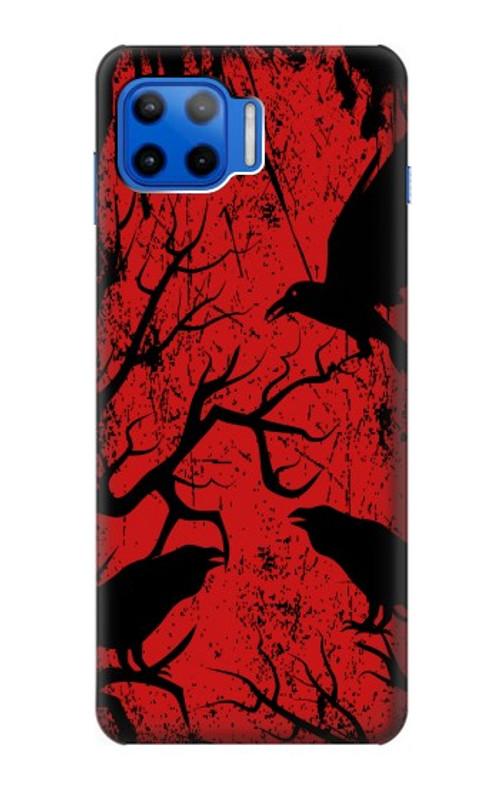 S3325 Crow Black Blood Tree Case Cover Custodia per Motorola Moto G 5G Plus