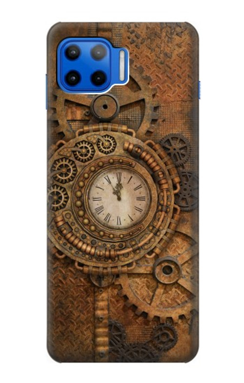 S3401 Clock Gear Steampunk Case Cover Custodia per Motorola Moto G 5G Plus