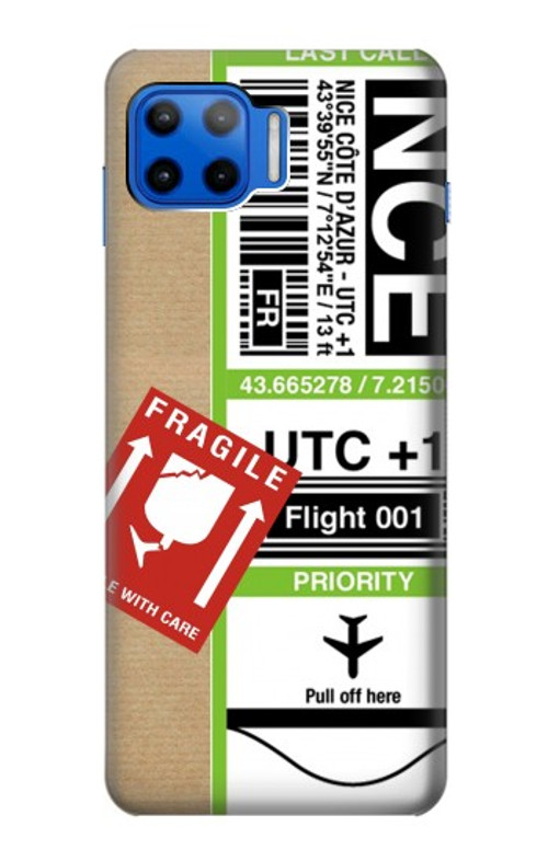 S3543 Luggage Tag Art Case Cover Custodia per Motorola Moto G 5G Plus