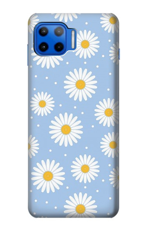 S3681 Daisy Flowers Pattern Case Cover Custodia per Motorola Moto G 5G Plus