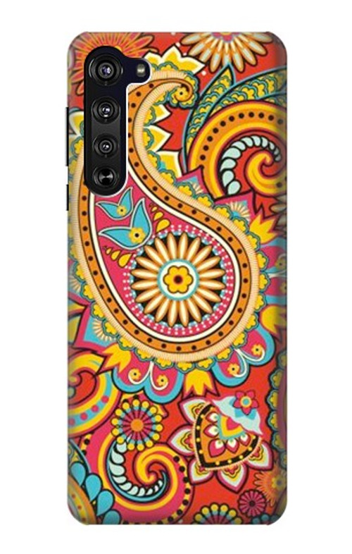 S3402 Floral Paisley Pattern Seamless Case Cover Custodia per Motorola Edge