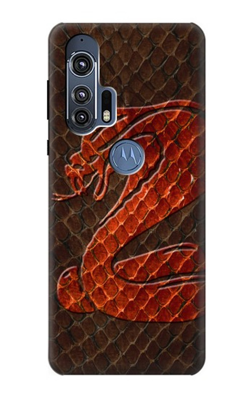 S0663 Cobra Snake Skin Case Cover Custodia per Motorola Edge+