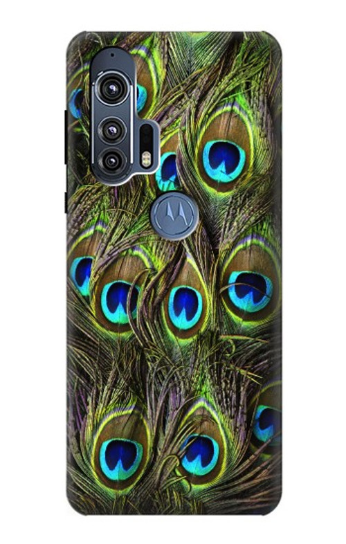 S1965 Peacock Feather Case Cover Custodia per Motorola Edge+