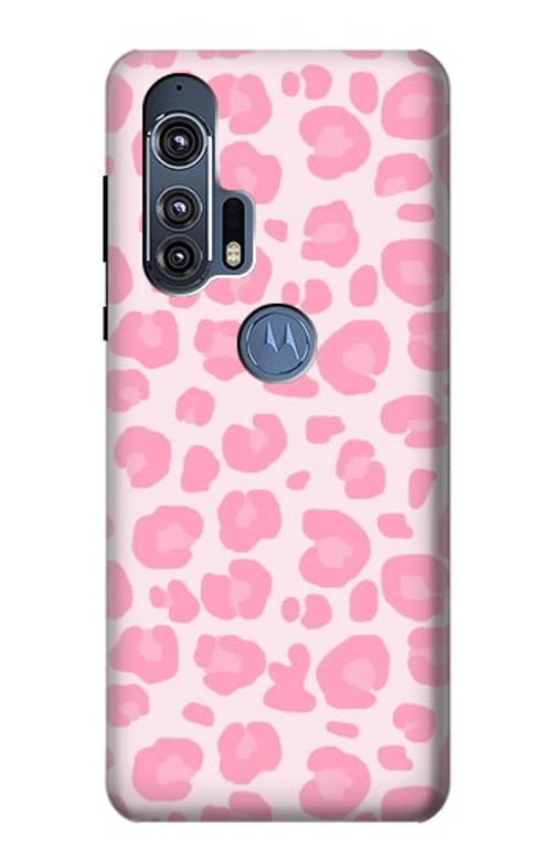 S2213 Pink Leopard Pattern Case Cover Custodia per Motorola Edge+