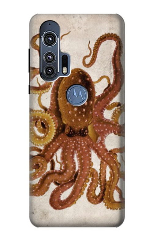 S2801 Vintage Octopus Case Cover Custodia per Motorola Edge+