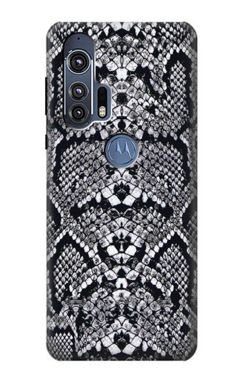 S2855 White Rattle Snake Skin Graphic Printed Case Cover Custodia per Motorola Edge+