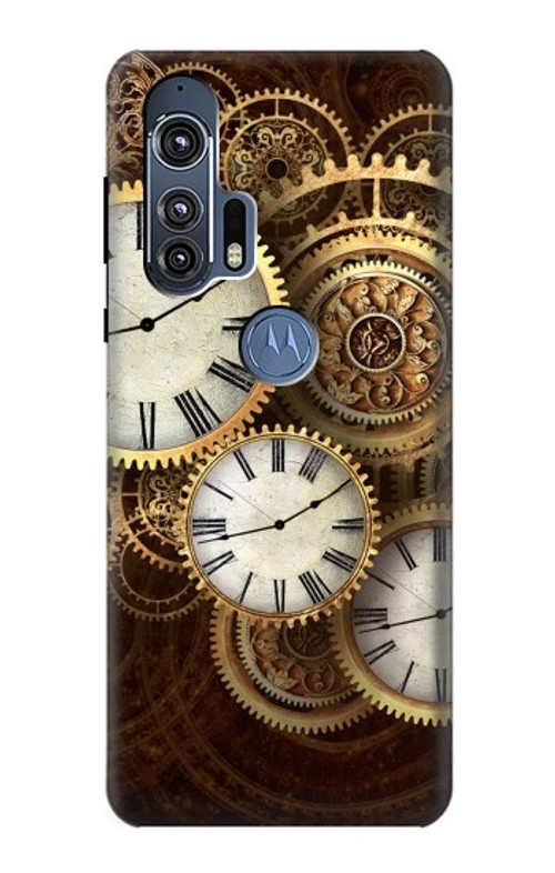 S3172 Gold Clock Live Case Cover Custodia per Motorola Edge+