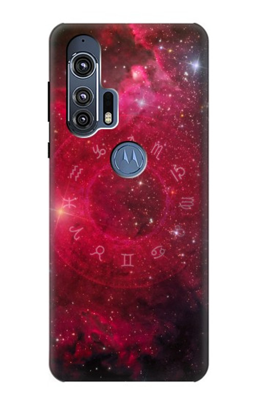 S3368 Zodiac Red Galaxy Case Cover Custodia per Motorola Edge+