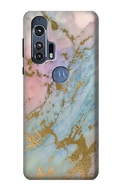 S3717 Rose Gold Blue Pastel Marble Graphic Printed Case Cover Custodia per Motorola Edge+