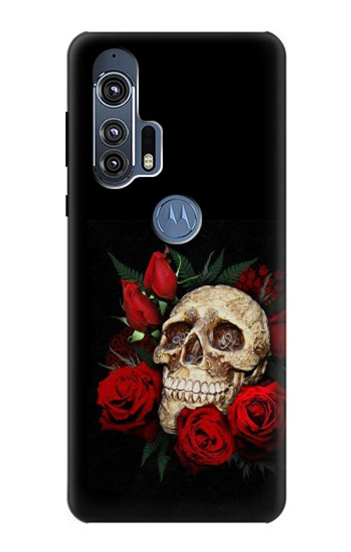 S3753 Dark Gothic Goth Skull Roses Case Cover Custodia per Motorola Edge+