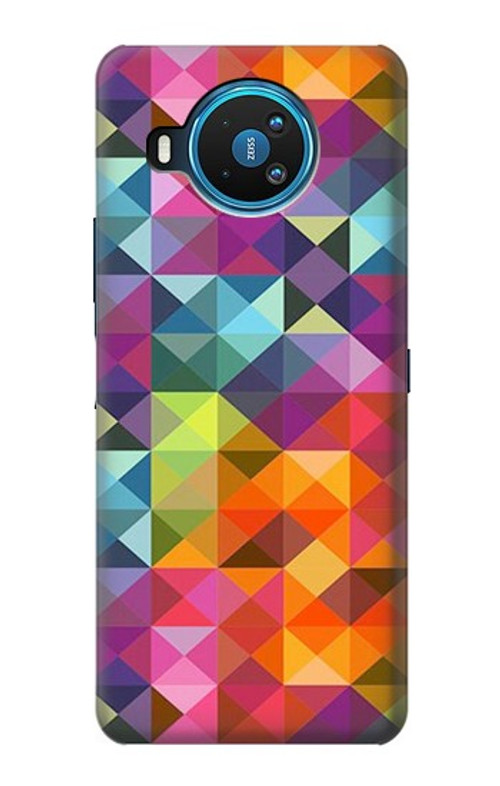 S3477 Abstract Diamond Pattern Case Cover Custodia per Nokia 8.3 5G