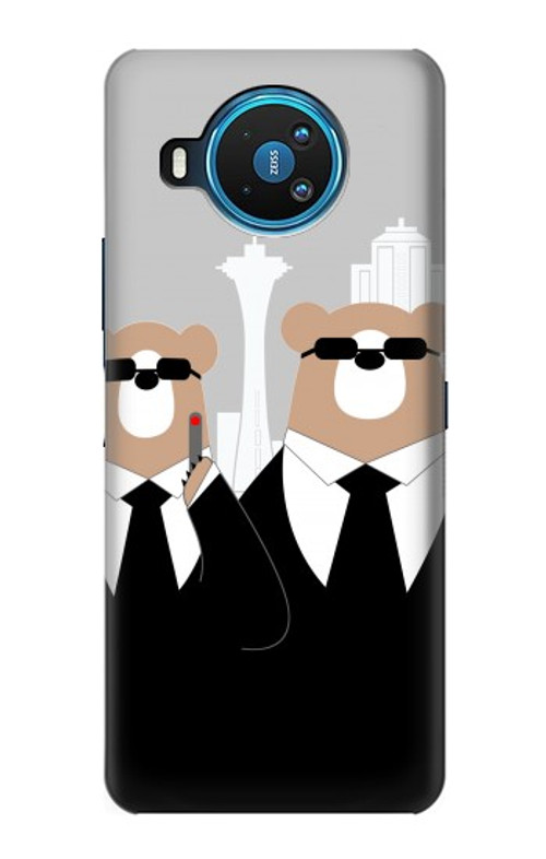 S3557 Bear in Black Suit Case Cover Custodia per Nokia 8.3 5G