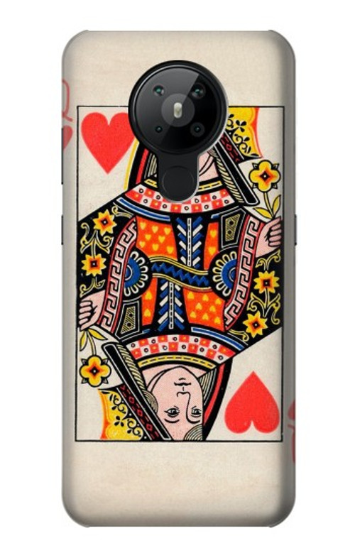 S3429 Queen Hearts Card Case Cover Custodia per Nokia 5.3